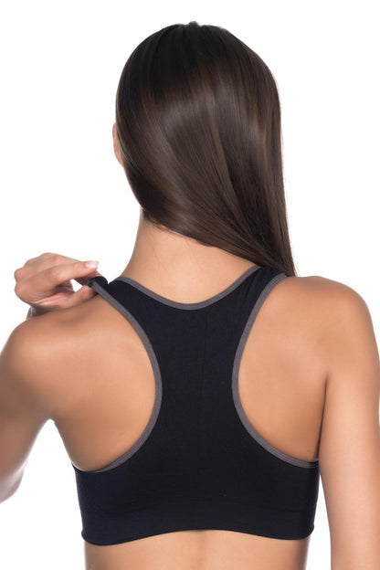 SİYAH-ANTRASİT DesBerries 4024 Double Toparlayıcı Büstiyer