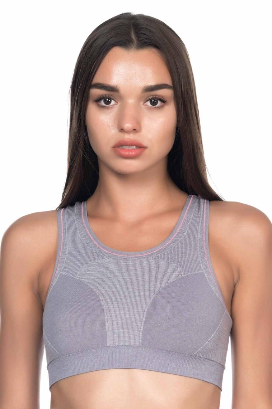 GRİ DesBerries 4026 Double Sporcu Büstiyer
