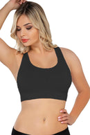 SİYAH DesBerries 4027 Seamless Tül Pedli Toparlayıcı Büstiyer