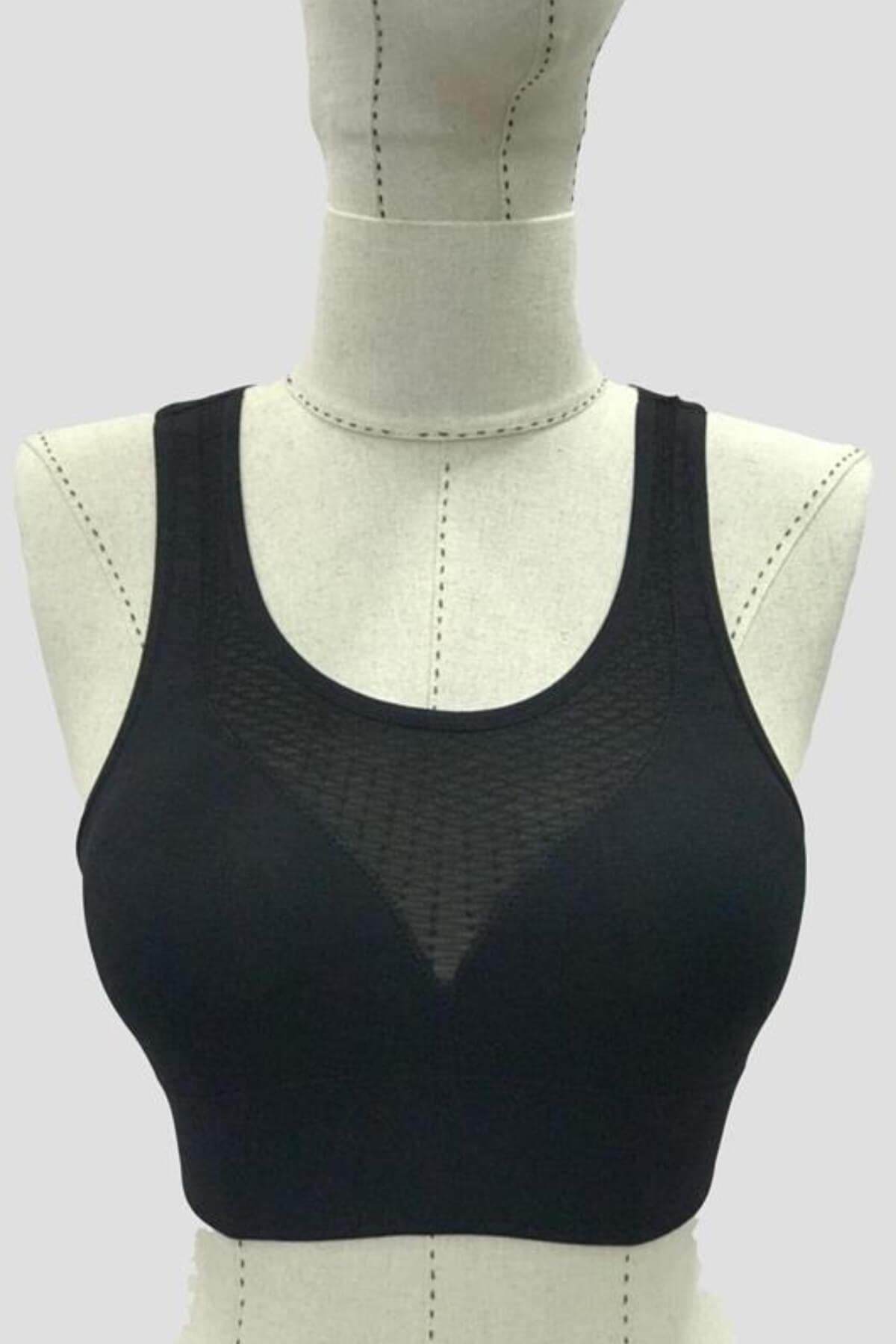 SİYAH DesBerries 4028 Seamless Tül Toparlayıcı Büstiyer
