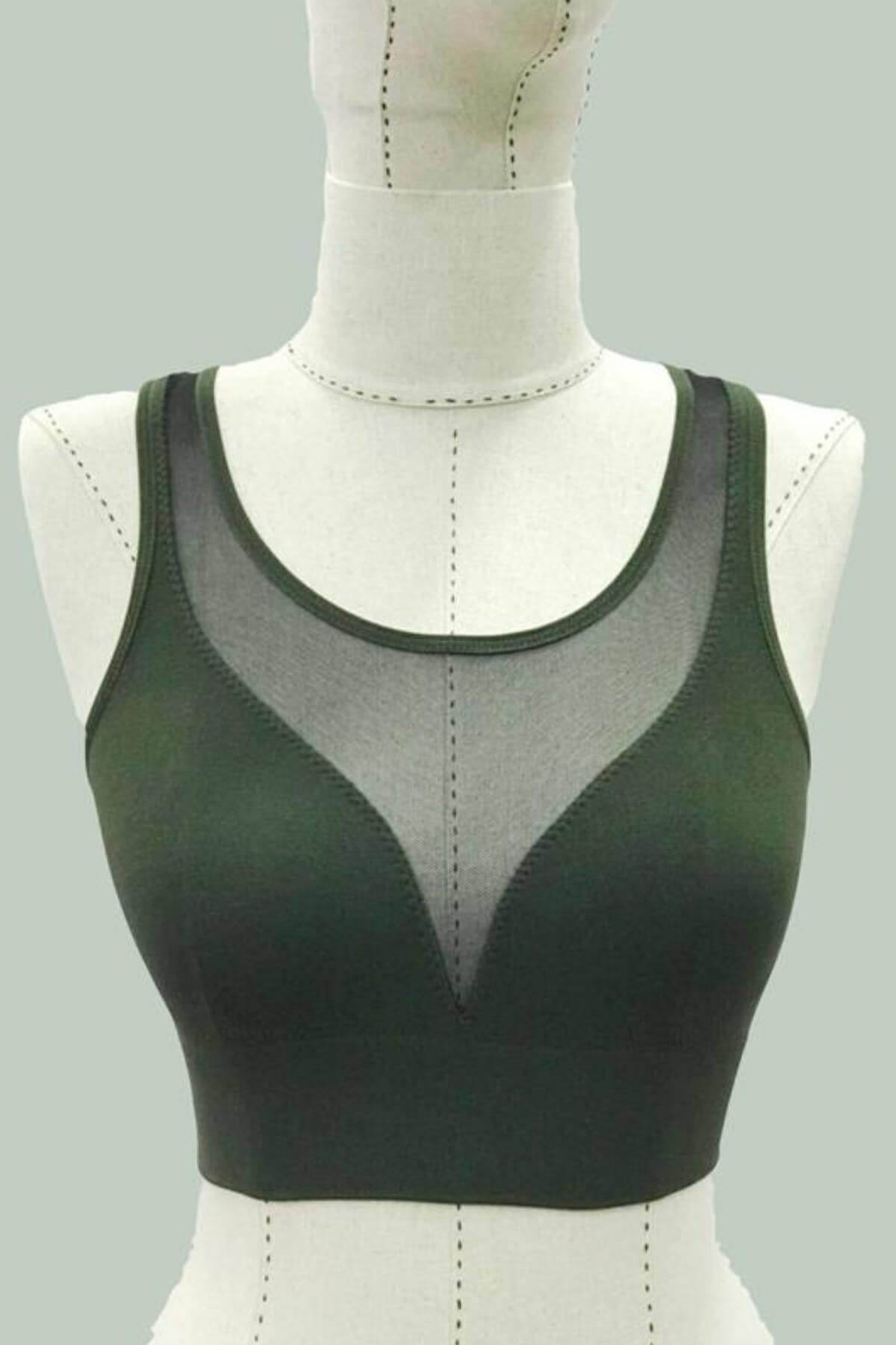 YEŞİL DesBerries 4028 Seamless Tül Toparlayıcı Büstiyer