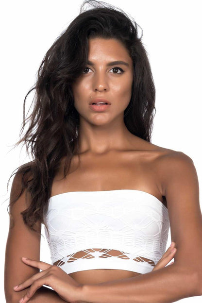 BEYAZ DesBerries 4050 Double Örgü Toparlayıcı Straplez Büstiyer