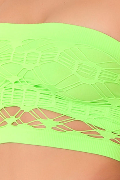 YEŞİL DesBerries 4050 Double Örgü Toparlayıcı Straplez Büstiyer