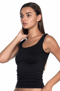 SİYAH DesBerries 5002 Soft Kalın Askılı Uzun Atlet