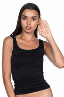 SİYAH DesBerries 5002 Soft Kalın Askılı Uzun Atlet