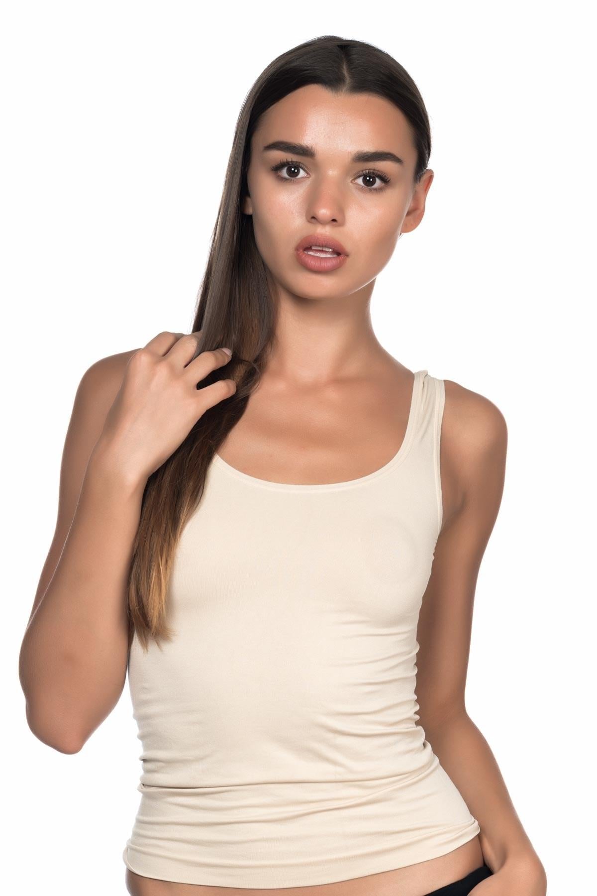 TEN DesBerries 5002 Soft Kalın Askılı Uzun Atlet