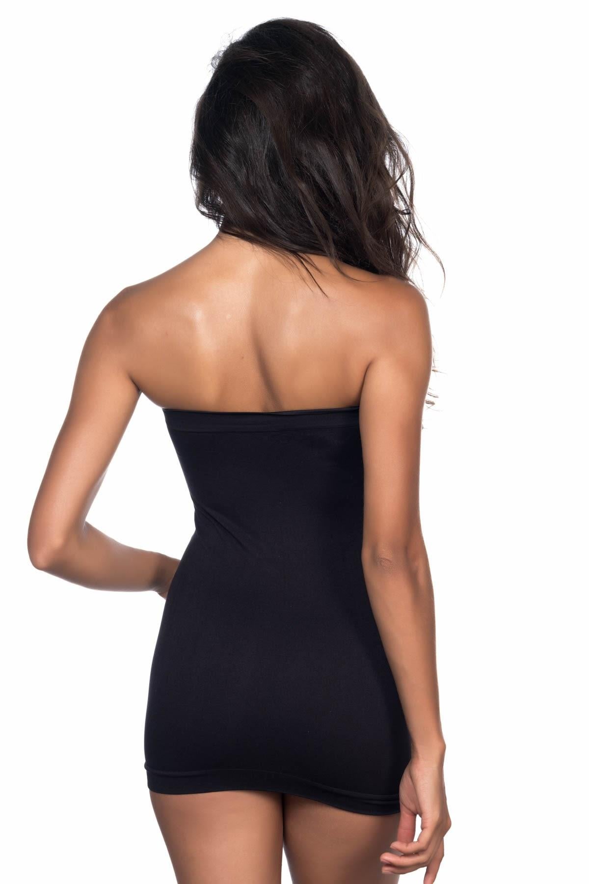 SİYAH DesBerries 5003 Soft Straplez Atlet