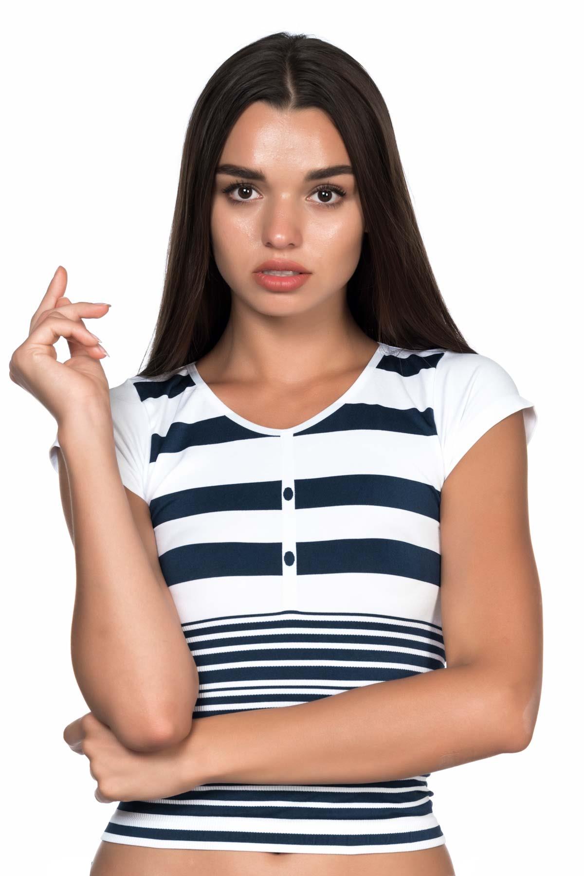 BEYAZ-LACİ DesBerries 5026 Soft Seamless T Shirt