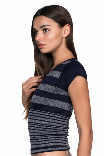 LACİVERT DesBerries 5026 Soft Seamless T Shirt