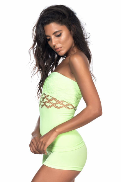 YEŞİL DesBerries 5035 Fantazi Straplez Atlet Korse