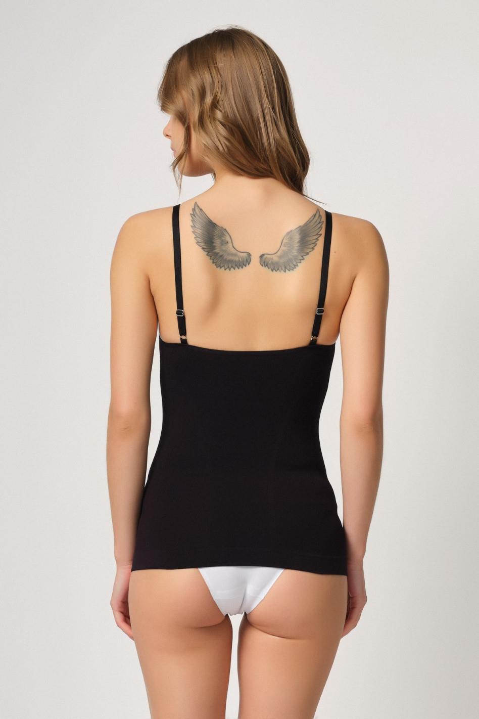 SİYAH DesBerries 5038 İp Askılı Fantazi Atlet Korse