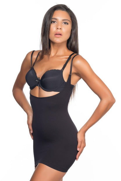 SİYAH DesBerries 5043 Göğsü Açık Masajlı Korse