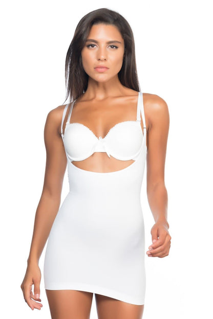 BEYAZ DesBerries 5043 Göğsü Açık Masajlı Korse