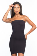 SİYAH 5065 Straplez Elbise Korse