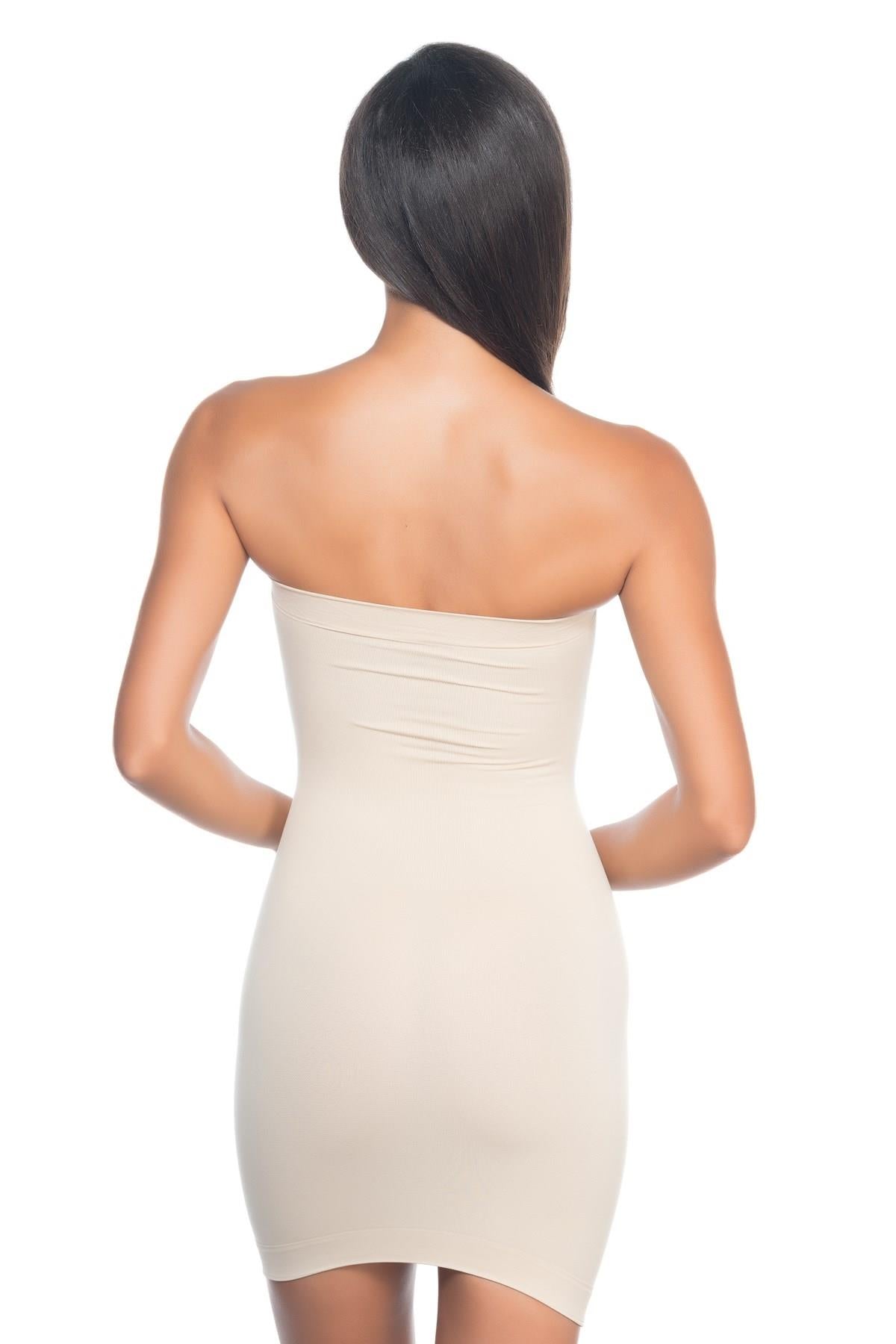 TEN 5065 Straplez Elbise Korse