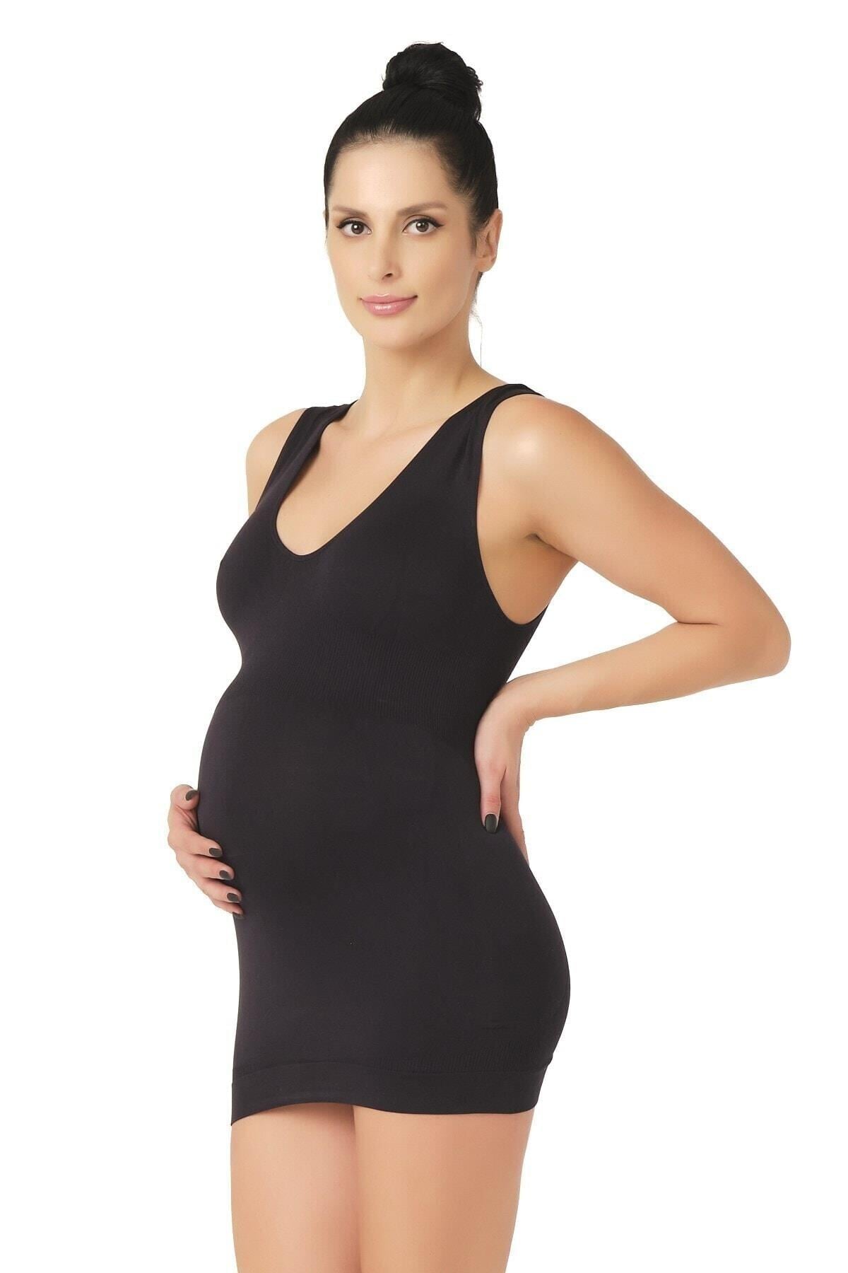 SİYAH DesBerries 5200 Seamless Soft Hamile Atlet