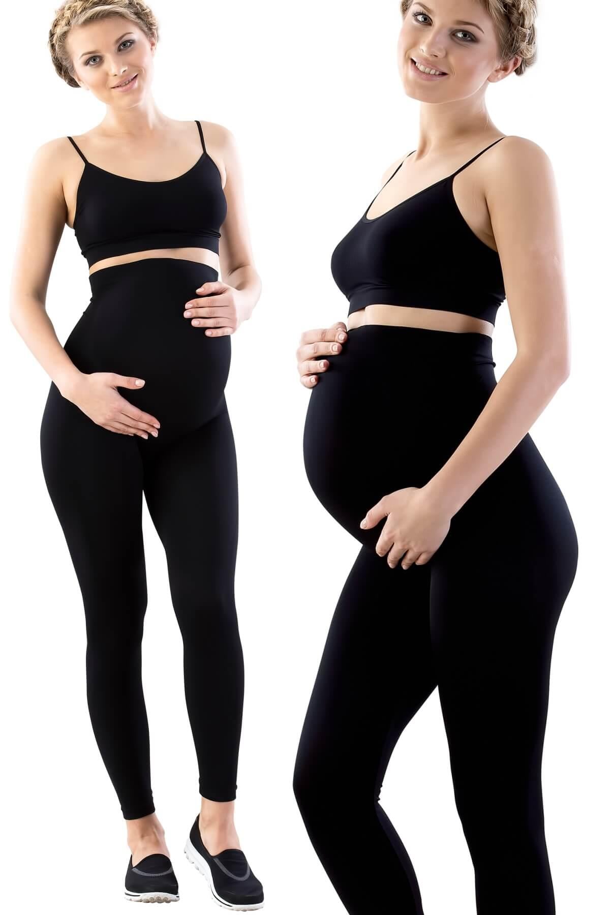 SİYAH 5400 Seamless Soft Hamile Tayt