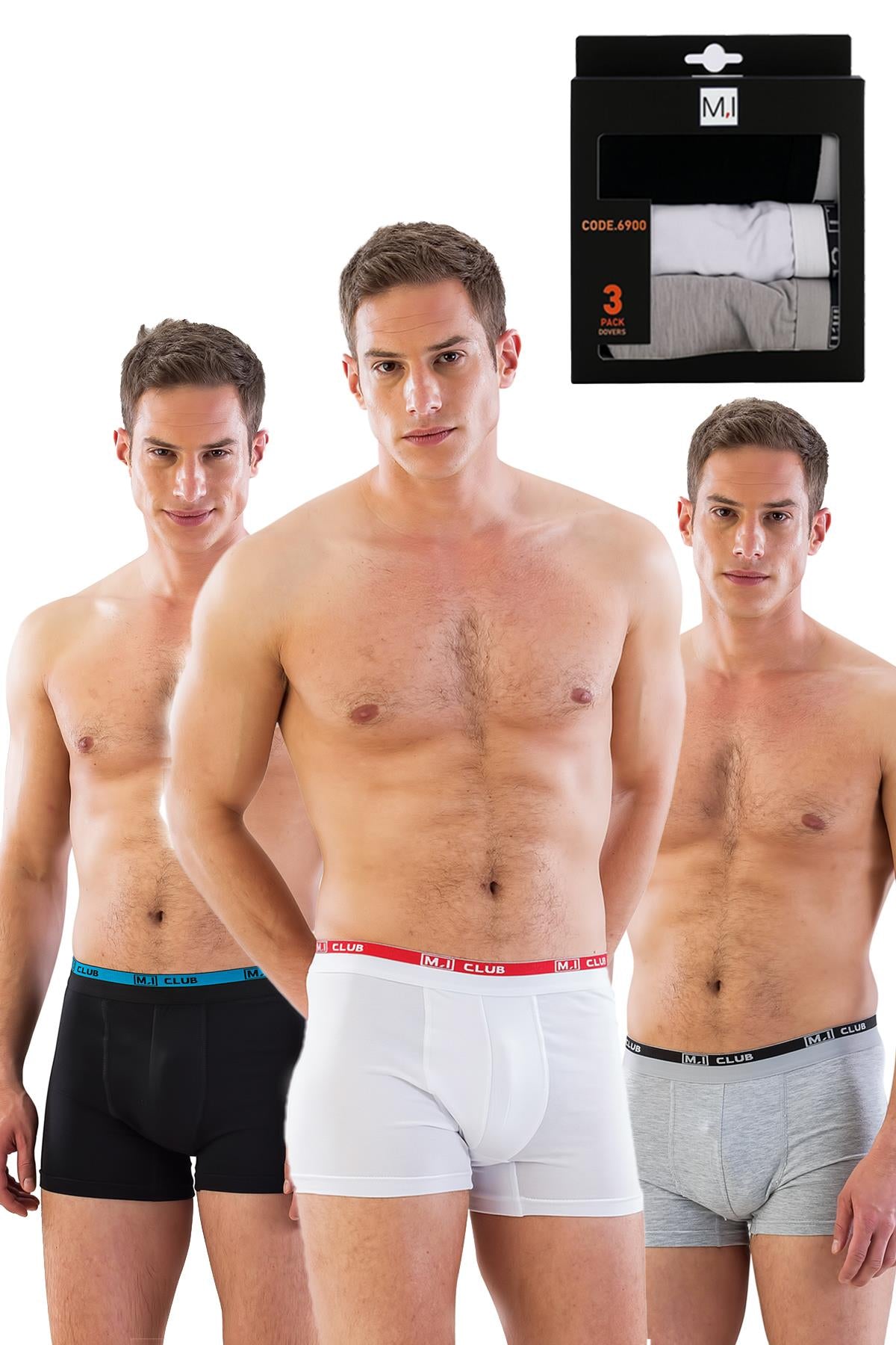 STANDART DesBerries 6900 3'lü Erkek Boxer