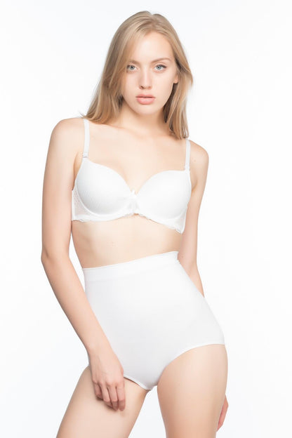 BEYAZ DesBerries 7024 Yüksek Bel Slip Korse