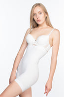 BEYAZ DesBerries 7026 Yüksek Bel Paçalı Korse