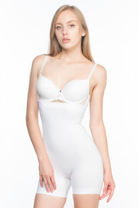 BEYAZ DesBerries 7026 Yüksek Bel Paçalı Korse