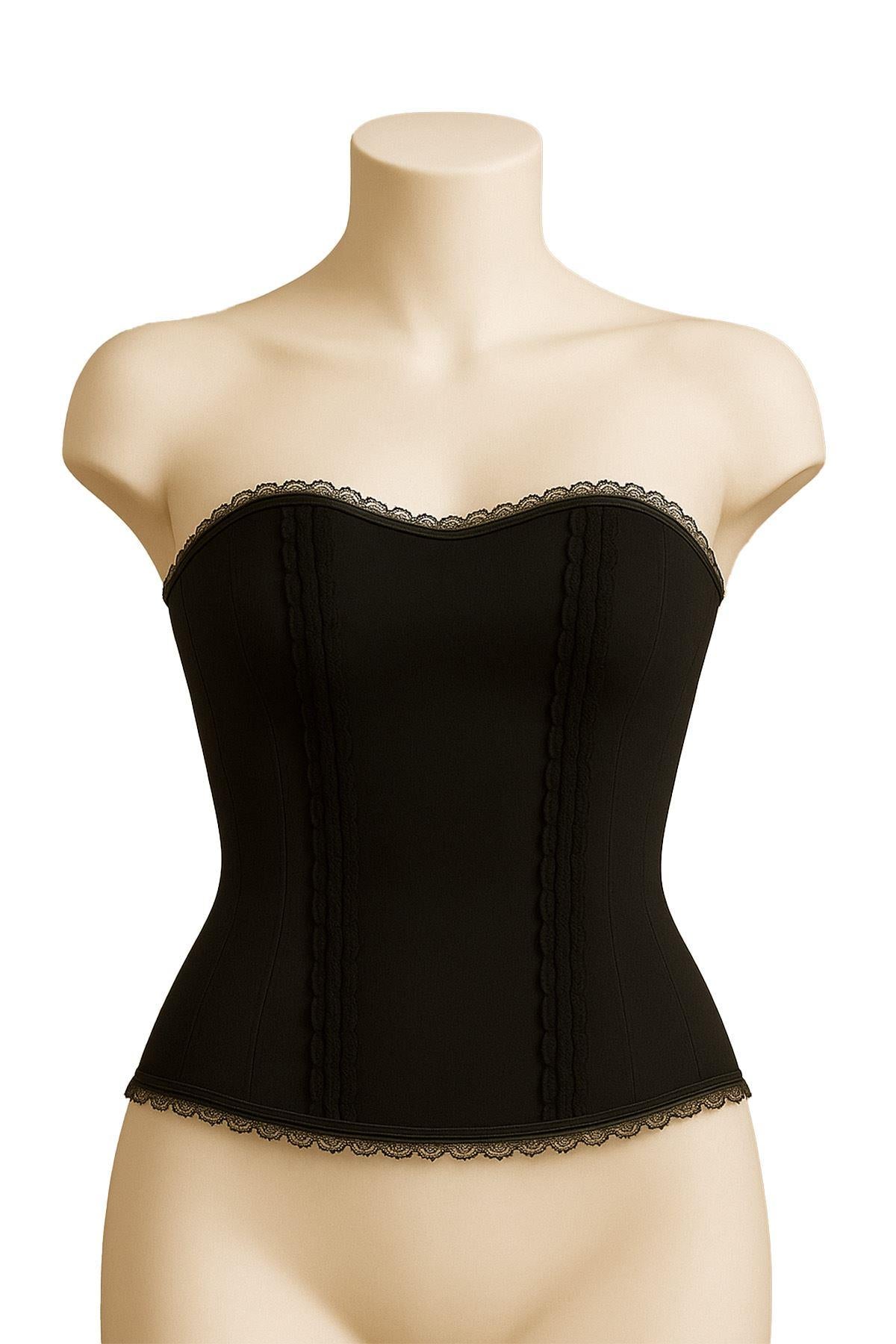 SİYAH DesBerries 9155 F Fırfırlı Terletici Büstiyer