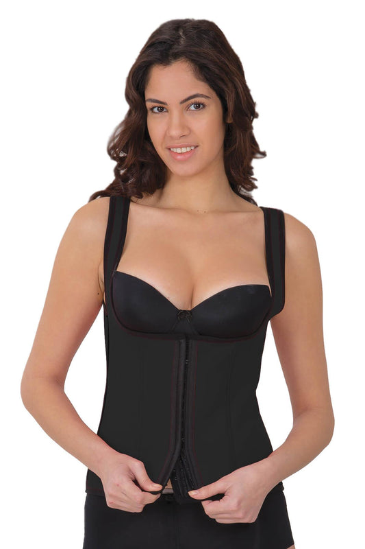 SİYAH 9173 Agraflı Göğsü Açık Atlet Korse