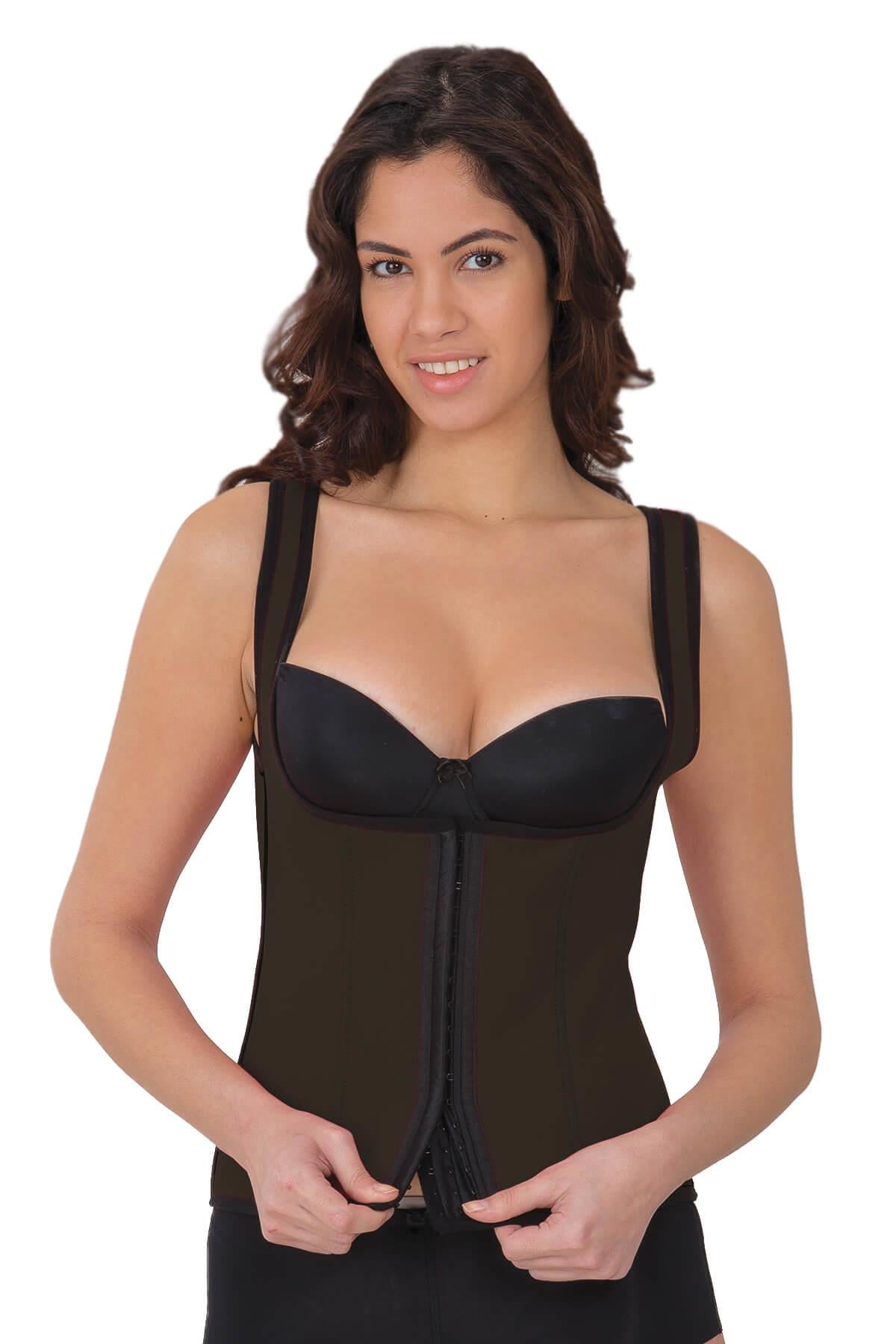 KAHVE DesBerries 9173 Agraflı Göğsü Açık Atlet Korse
