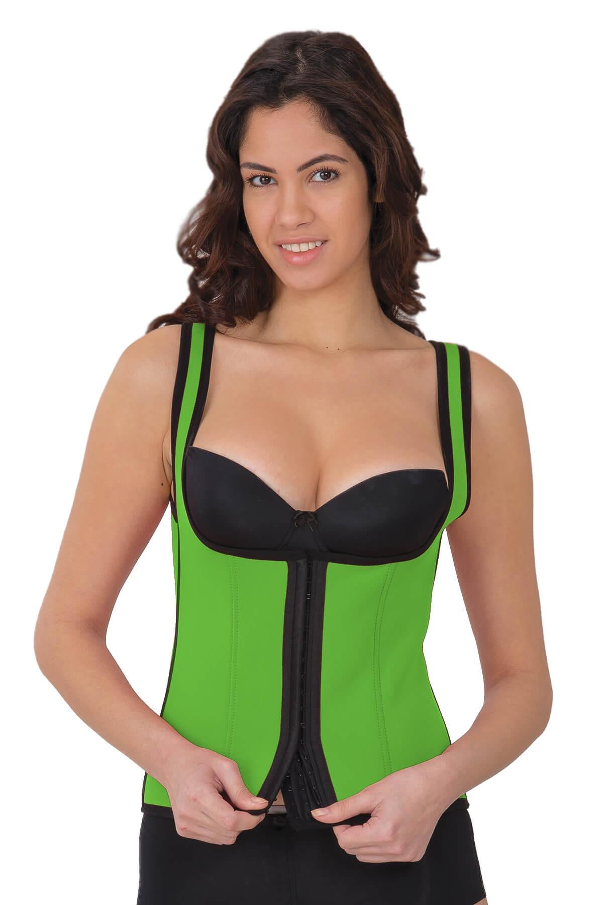 YEŞİL 9173 Agraflı Göğsü Açık Atlet Korse