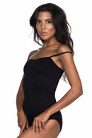 SİYAH DesBerries 1923 Soft İp Askılı Çıtçıtlı Body