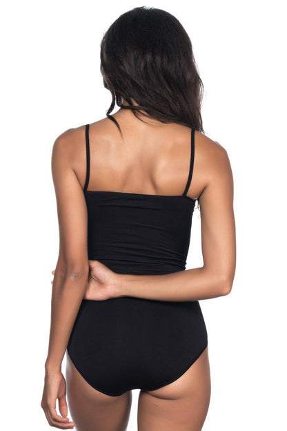 SİYAH DesBerries 1923 Soft İp Askılı Çıtçıtlı Body