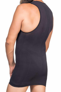 SİYAH DesBerries E1003 V Yaka Erkek Korse Atlet