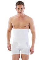 BEYAZ DesBerries E1005 Erkek Yüksek Bel Double Boxer Korse