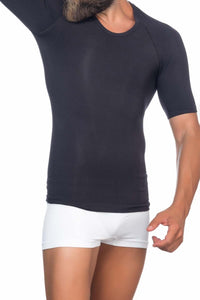 SİYAH DesBerries E1010 Yarım Kol Erkek Korse Atlet