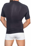 SİYAH DesBerries E1010 Yarım Kol Erkek Korse Atlet