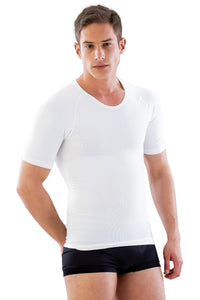 BEYAZ DesBerries E1010 Yarım Kol Erkek Korse Atlet